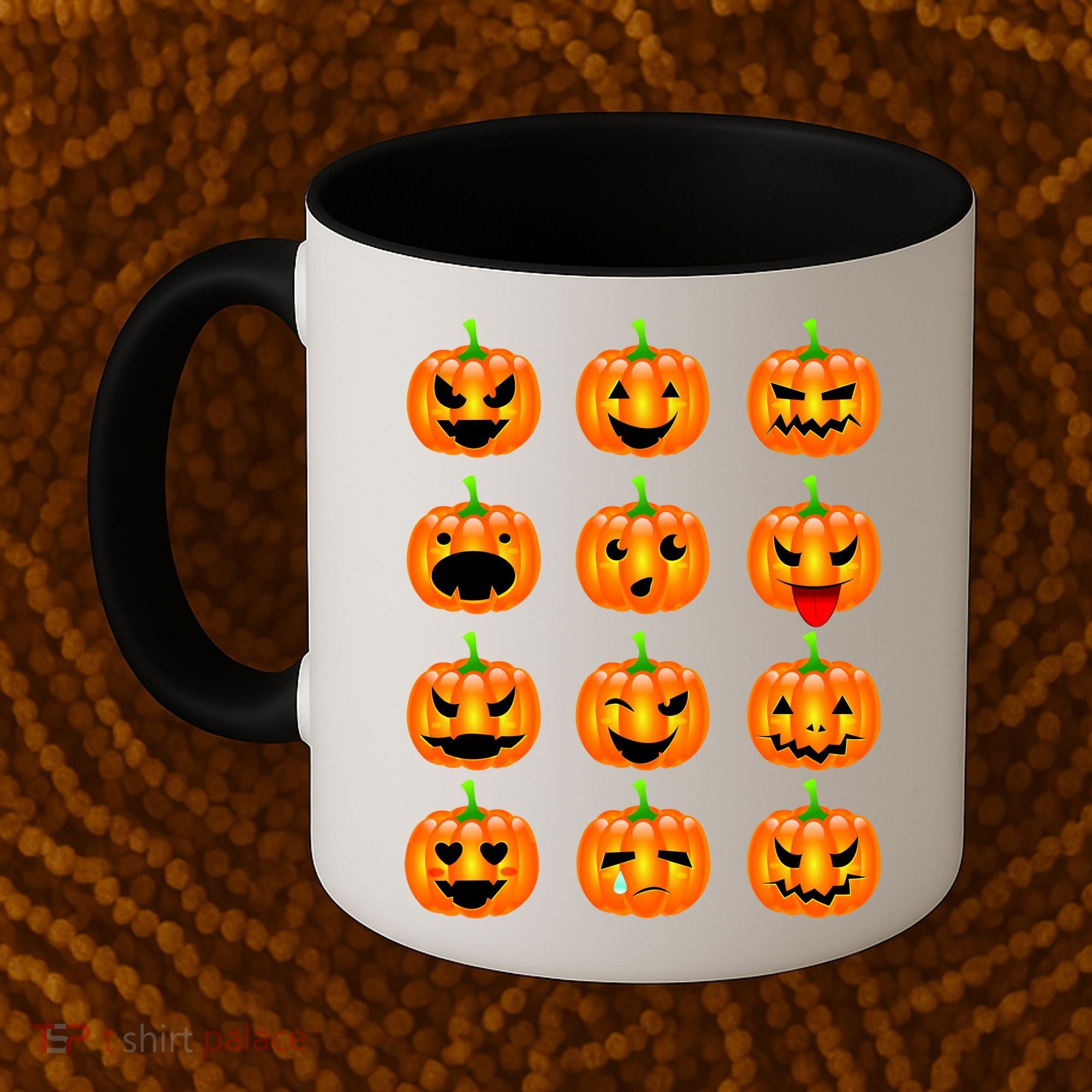 Halloween Pumpkin Emojis Smiley Face Coffee Mug
