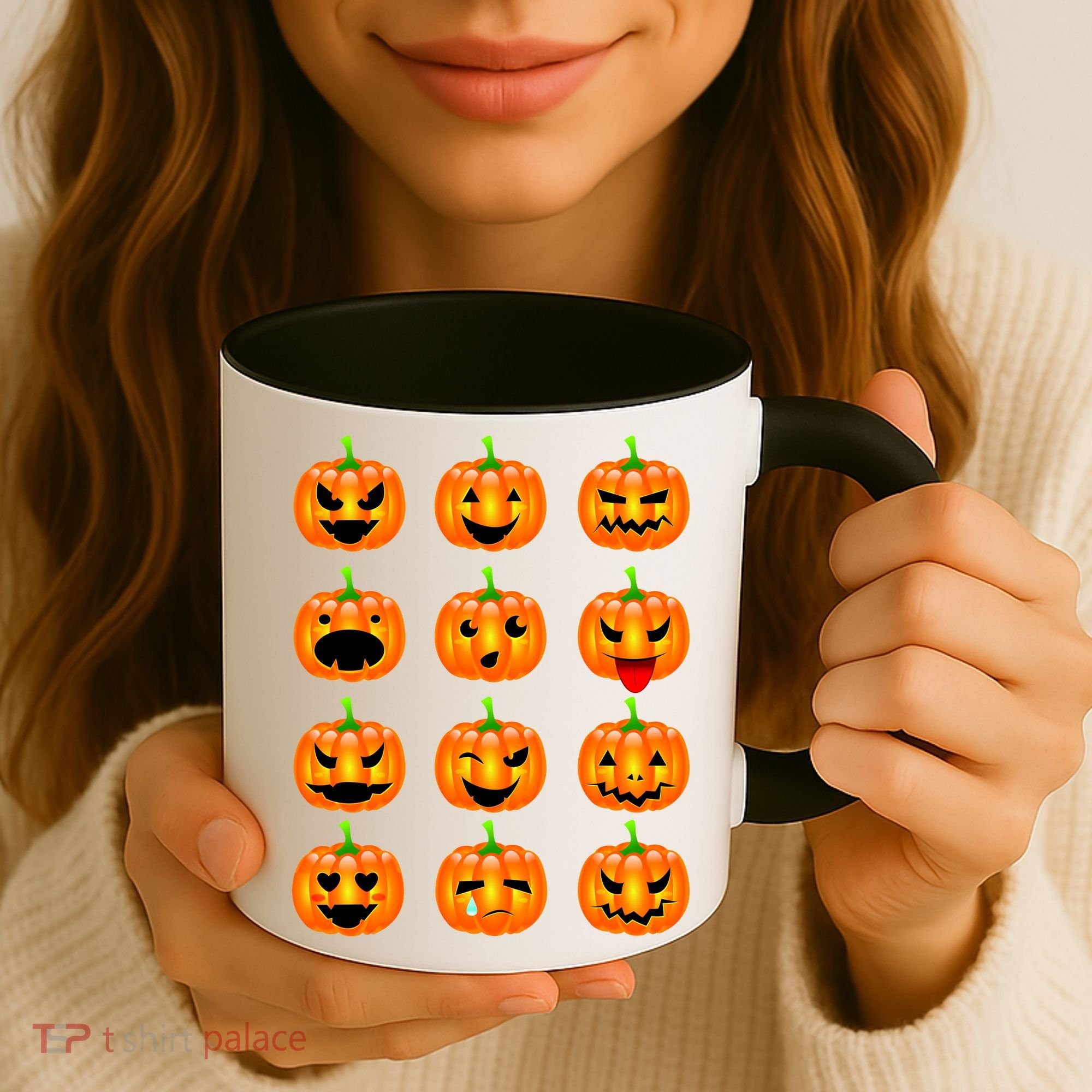 Halloween Pumpkin Emojis Smiley Face Coffee Mug