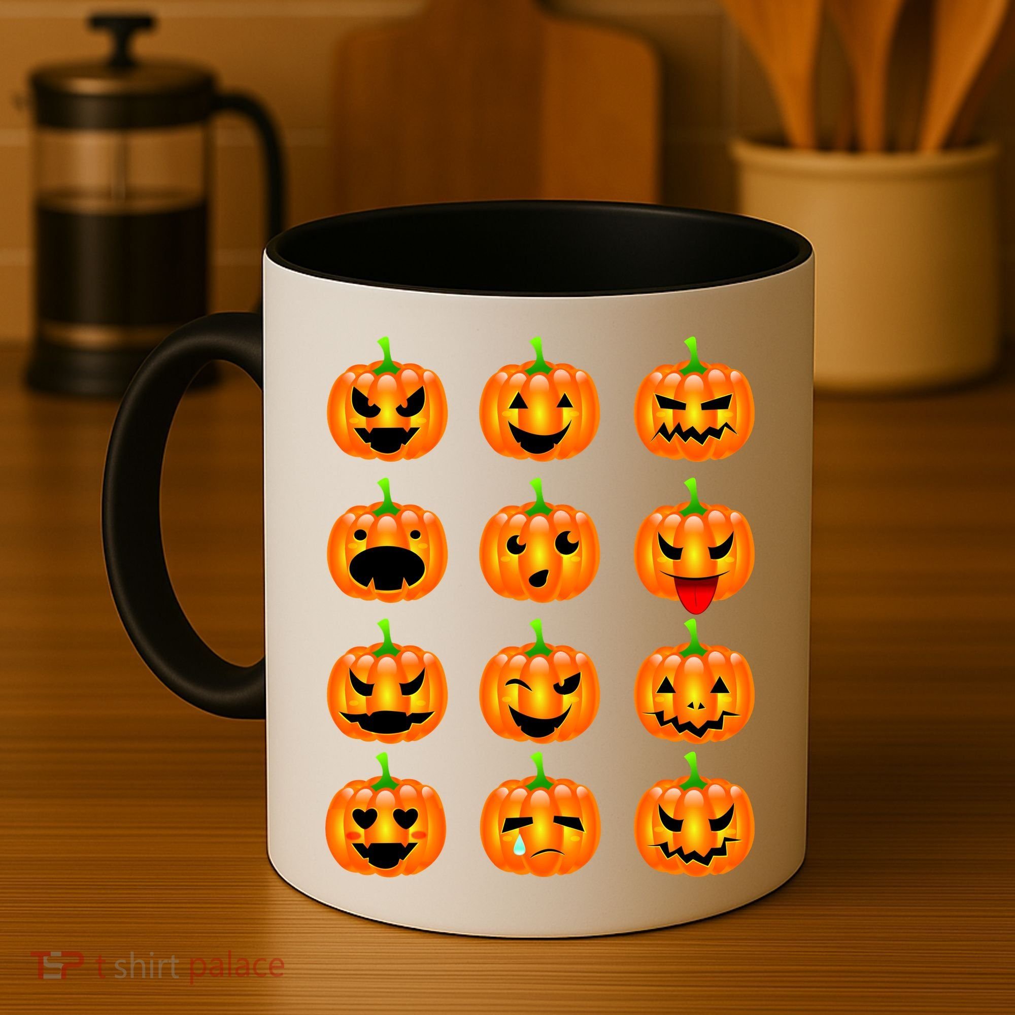Halloween Pumpkin Emojis Smiley Face Coffee Mug