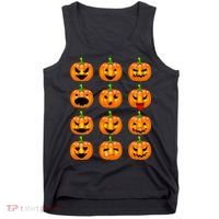 Halloween Pumpkin Emojis Smiley Face Tank Top thumb 0