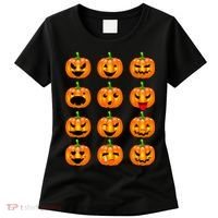 Halloween Pumpkin Emojis Smiley Face Women's T-Shirt thumb 0