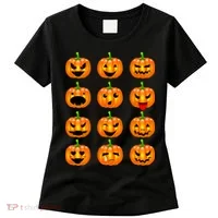 Halloween Pumpkin Emojis Smiley Face Women's T-Shirt thumb 0