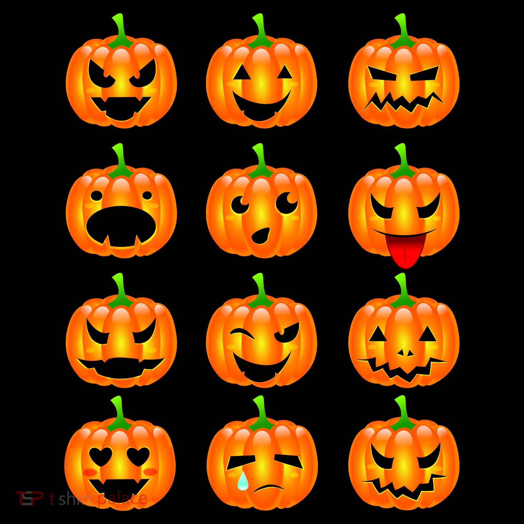 Halloween Pumpkin Emojis Smiley Face Kids Sweatshirt