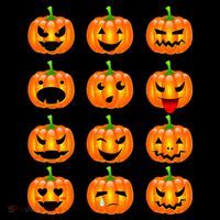 Halloween Pumpkin Emojis Smiley Face Kids Long Sleeve Shirt thumb 2