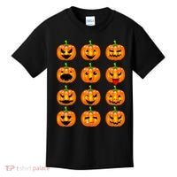 Halloween Pumpkin Emojis Smiley Face Kids T-Shirt thumb 0