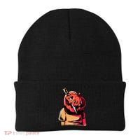 Halloween Pumpkin Head Knife Mug Shot Beanie thumb 0