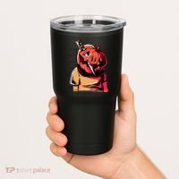 Halloween Pumpkin Head Knife Mug Shot Tumbler thumb 2