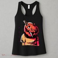 Halloween Pumpkin Head Knife Mug Shot Women's Tank Top thumb 3