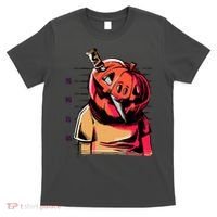 Halloween Pumpkin Head Knife Mug Shot T-Shirt thumb 0
