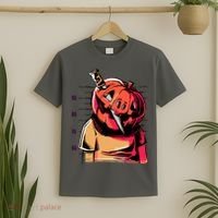 Halloween Pumpkin Head Knife Mug Shot T-Shirt thumb 2