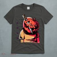 Halloween Pumpkin Head Knife Mug Shot T-Shirt thumb 5