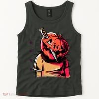 Halloween Pumpkin Head Knife Mug Shot Tank Top thumb 2