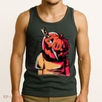 Halloween Pumpkin Head Knife Mug Shot Tank Top thumb 3