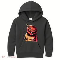 Halloween Pumpkin Head Knife Mug Shot Kids Hoodie thumb 0