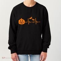 Halloween Pumpkin Heartbeat Pulse Women's Sweatshirt thumb 0