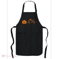 Halloween Pumpkin Heartbeat Pulse Apron thumb 0