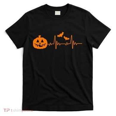 Halloween Pumpkin Heartbeat Pulse T-Shirt