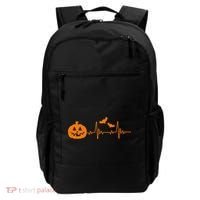Halloween Pumpkin Heartbeat Pulse Backpack thumb 0