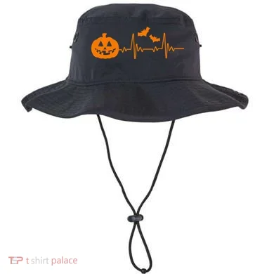 Halloween Pumpkin Heartbeat Pulse Bucket Hat