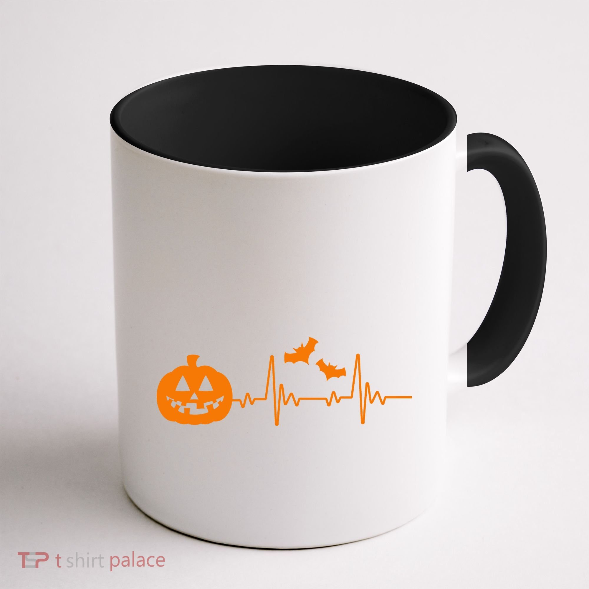 Halloween Pumpkin Heartbeat Pulse Coffee Mug