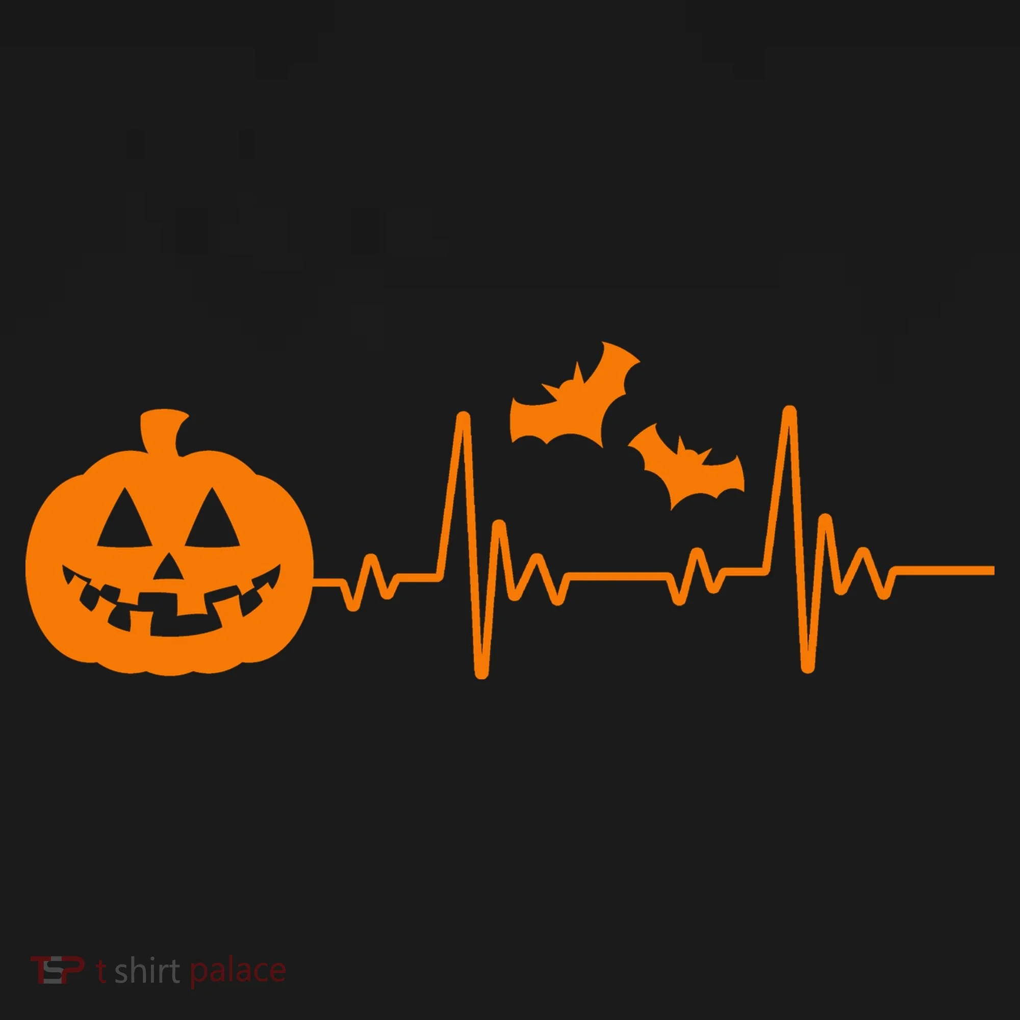 Halloween Pumpkin Heartbeat Pulse Women's Hoodie