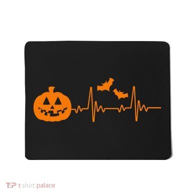 Halloween Pumpkin Heartbeat Pulse Mousepad