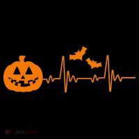 Halloween Pumpkin Heartbeat Pulse Ornament thumb 1