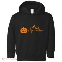 Halloween Pumpkin Heartbeat Pulse Toddler Hoodie thumb 0