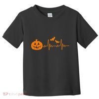 Halloween Pumpkin Heartbeat Pulse Toddler T-Shirt thumb 0