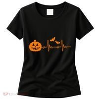 Halloween Pumpkin Heartbeat Pulse Women's T-Shirt thumb 0