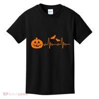 Halloween Pumpkin Heartbeat Pulse Kids T-Shirt thumb 0