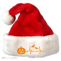 Halloween Pumpkin Heartbeat Pulse Santa Hat thumb 0