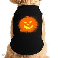 Halloween Pumpkin Jack O Lantern Splatter Doggie Tank thumb 0