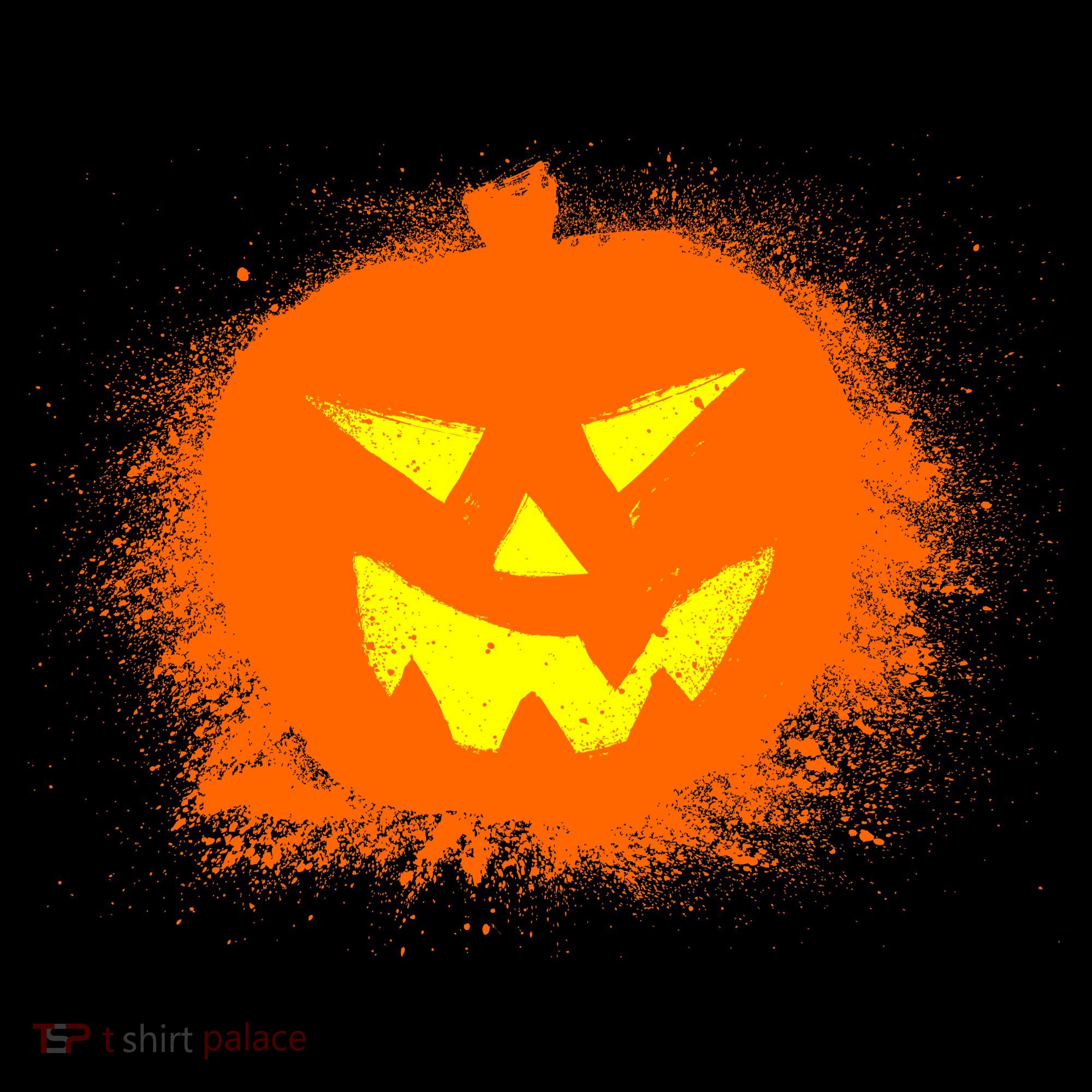 Halloween Pumpkin Jack O Lantern Splatter Doggie Tank