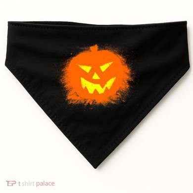 Halloween Pumpkin Jack O Lantern Splatter USA-Made Doggie Bandana