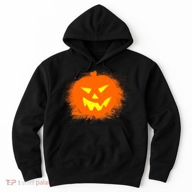 Halloween Pumpkin Jack O Lantern Splatter Hoodie