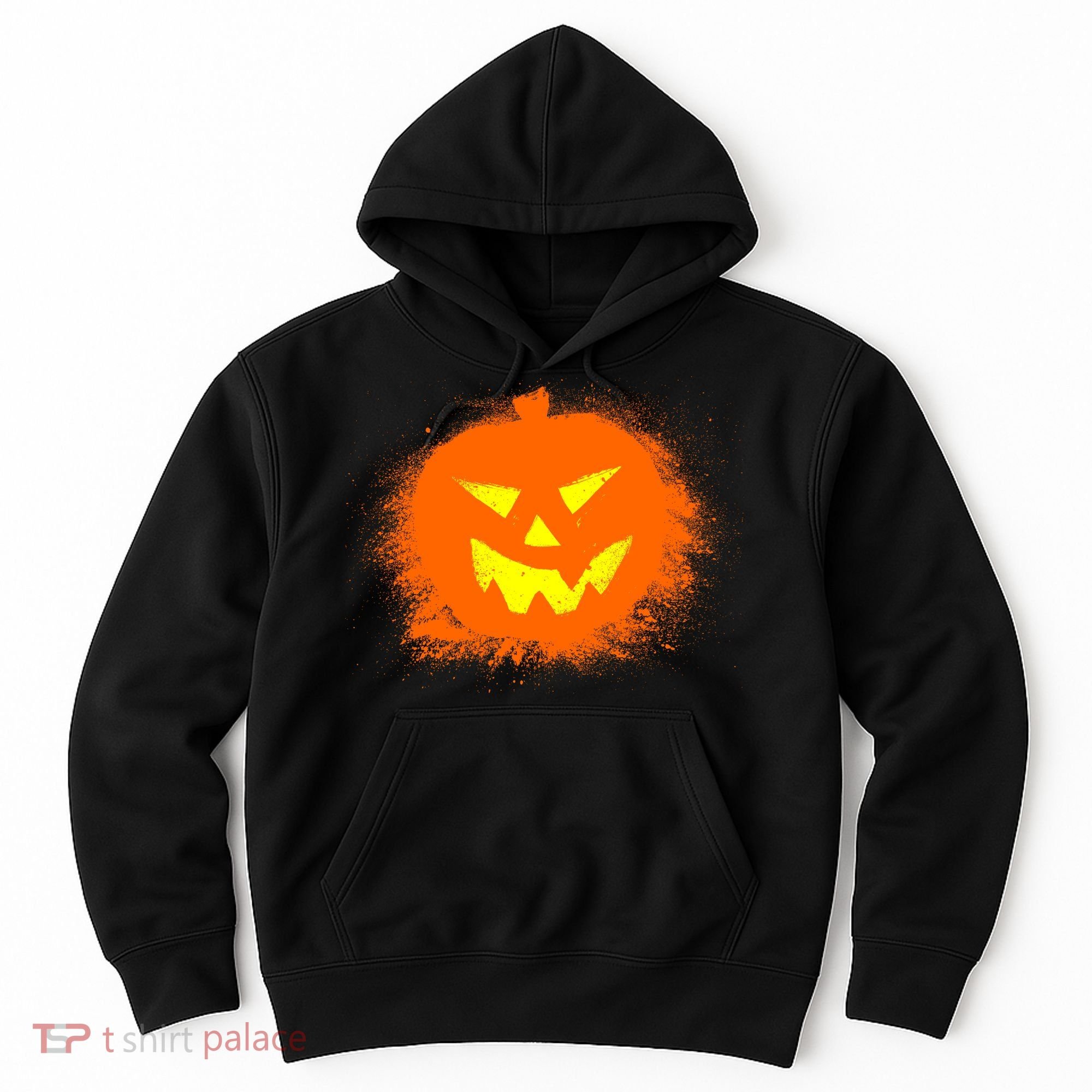 Halloween Pumpkin Jack O Lantern Splatter Hoodie