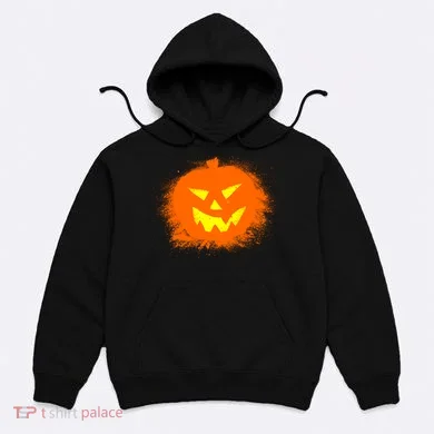 Halloween Pumpkin Jack O Lantern Splatter Hoodie