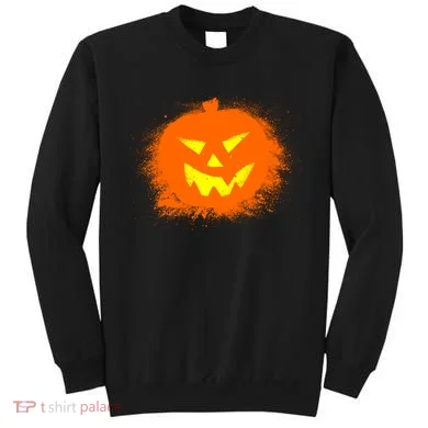 Halloween Pumpkin Jack O Lantern Splatter Sweatshirt