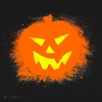 Halloween Pumpkin Jack O Lantern Splatter Sweatshirt thumb 3