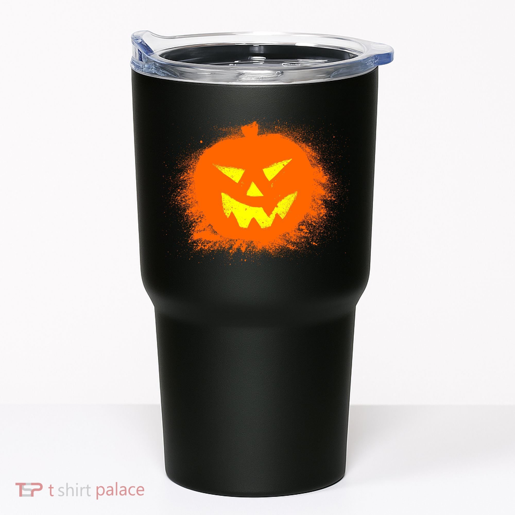 Halloween Pumpkin Jack O Lantern Splatter Tumbler
