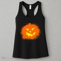 Halloween Pumpkin Jack O Lantern Splatter Women's Tank Top thumb 3