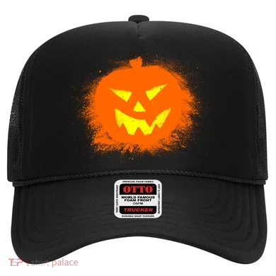 Halloween Pumpkin Jack O Lantern Splatter Hat