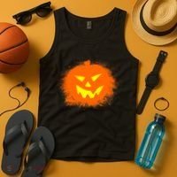 Halloween Pumpkin Jack O Lantern Splatter Tank Top thumb 4