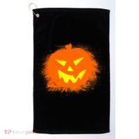 Halloween Pumpkin Jack O Lantern Splatter Golf Towel thumb 0