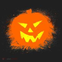 Halloween Pumpkin Jack O Lantern Splatter Golf Towel thumb 3