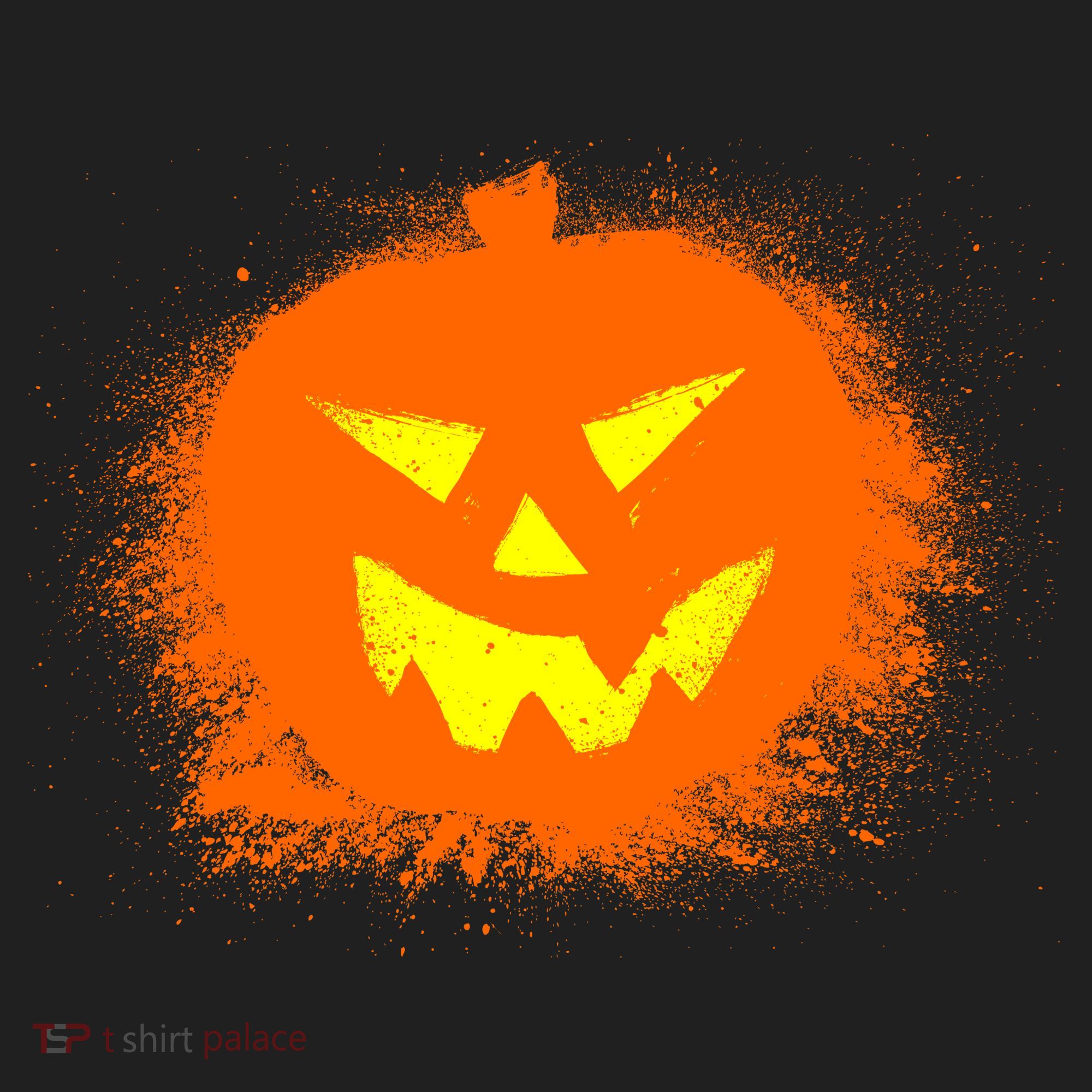 Halloween Pumpkin Jack O Lantern Splatter Golf Towel