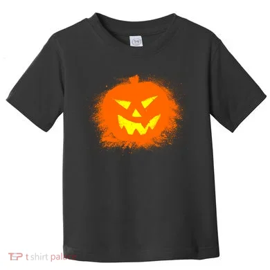 Halloween Pumpkin Jack O Lantern Splatter Toddler T-Shirt