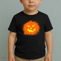 Halloween Pumpkin Jack O Lantern Splatter Toddler T-Shirt thumb 2