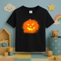 Halloween Pumpkin Jack O Lantern Splatter Toddler T-Shirt thumb 3